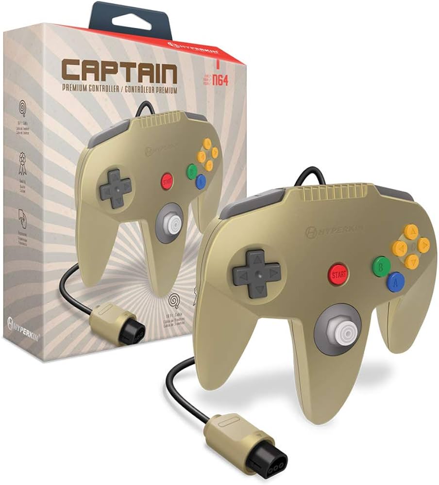 "Captain" Premium Controller For N64 Gold - Hyperkin (Y1)